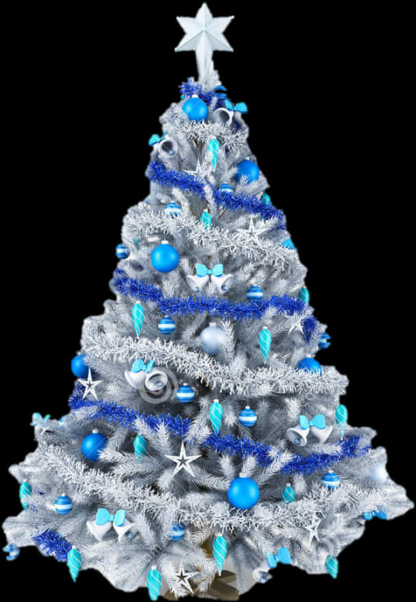 Blueand White Christmas Tree