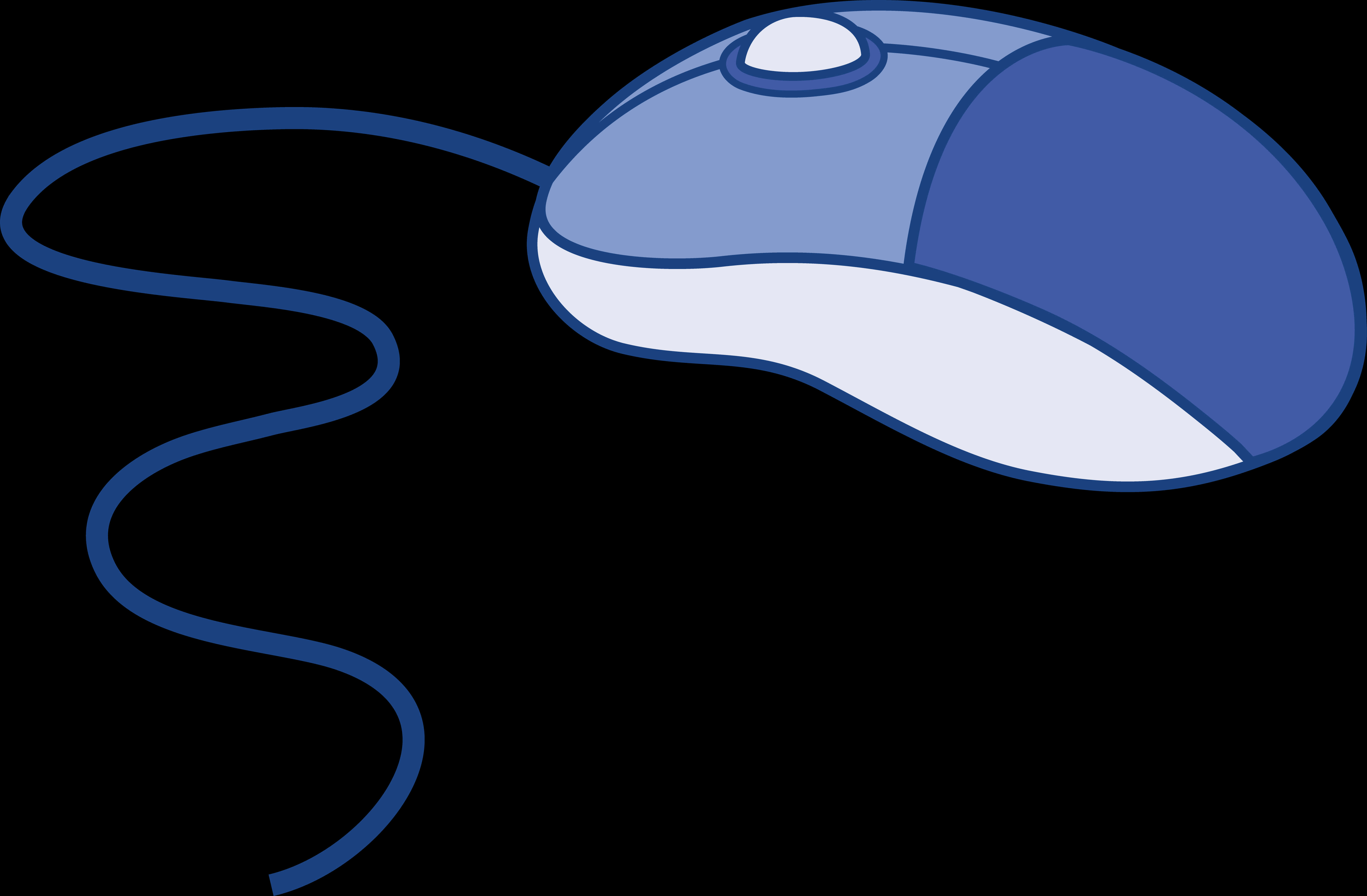 Blueand White Computer Mouse Illustration