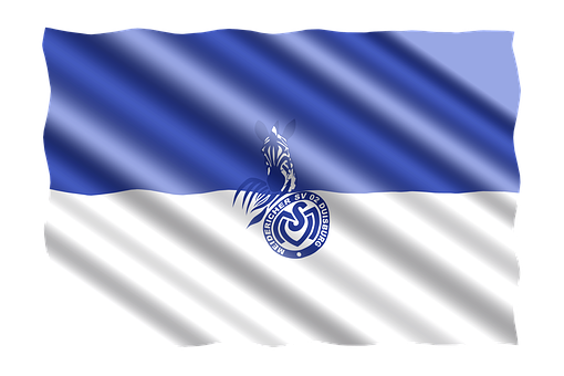 Blueand White Football Club Flag