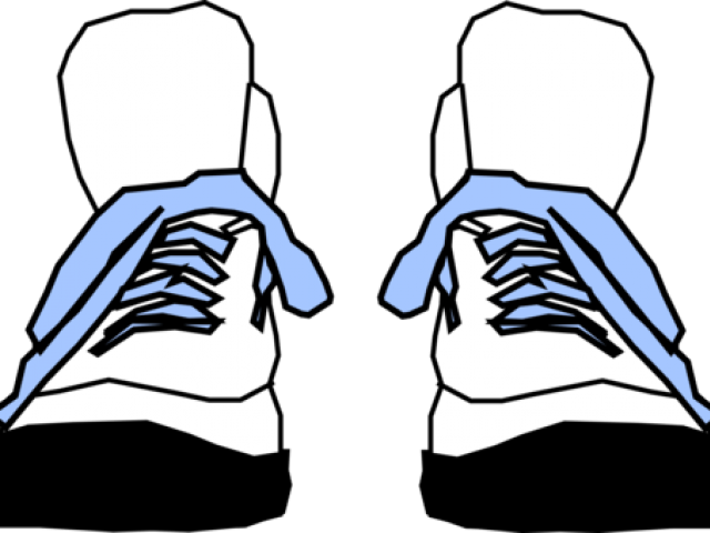 Blueand White Sneakers Illustration