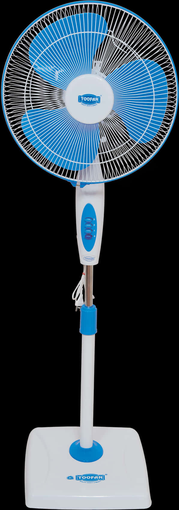 Blueand White Standing Fan