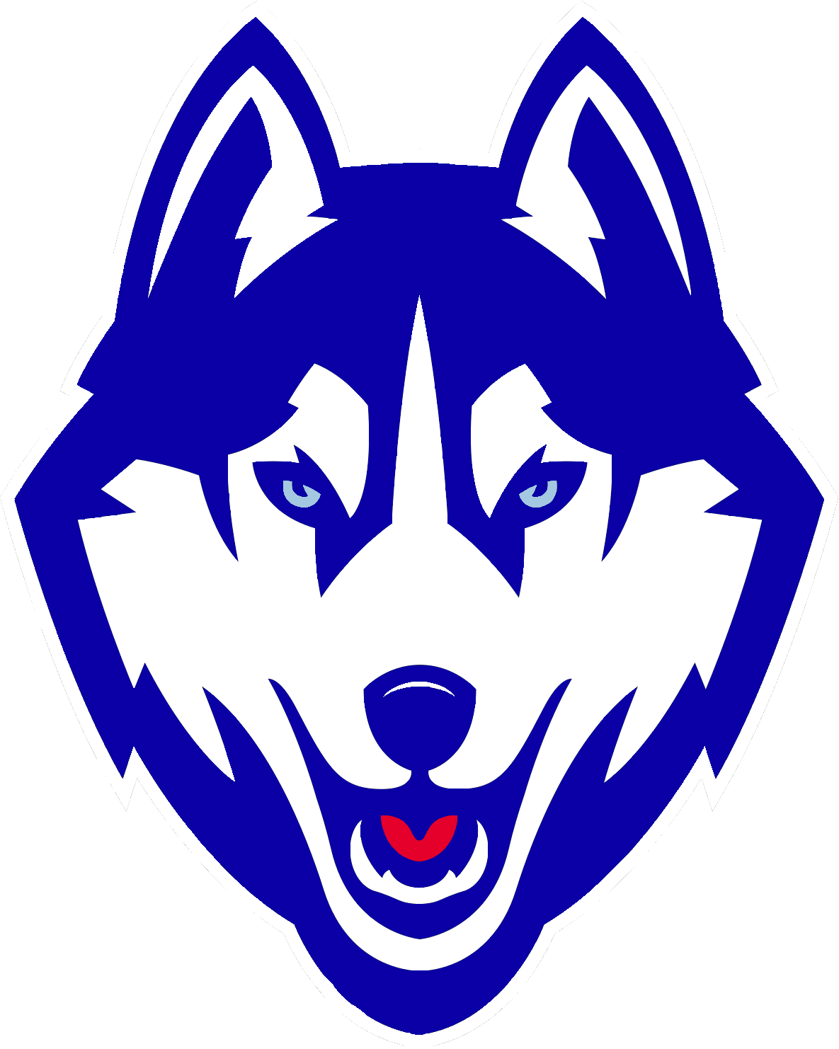 Blueand White Wolf Logo