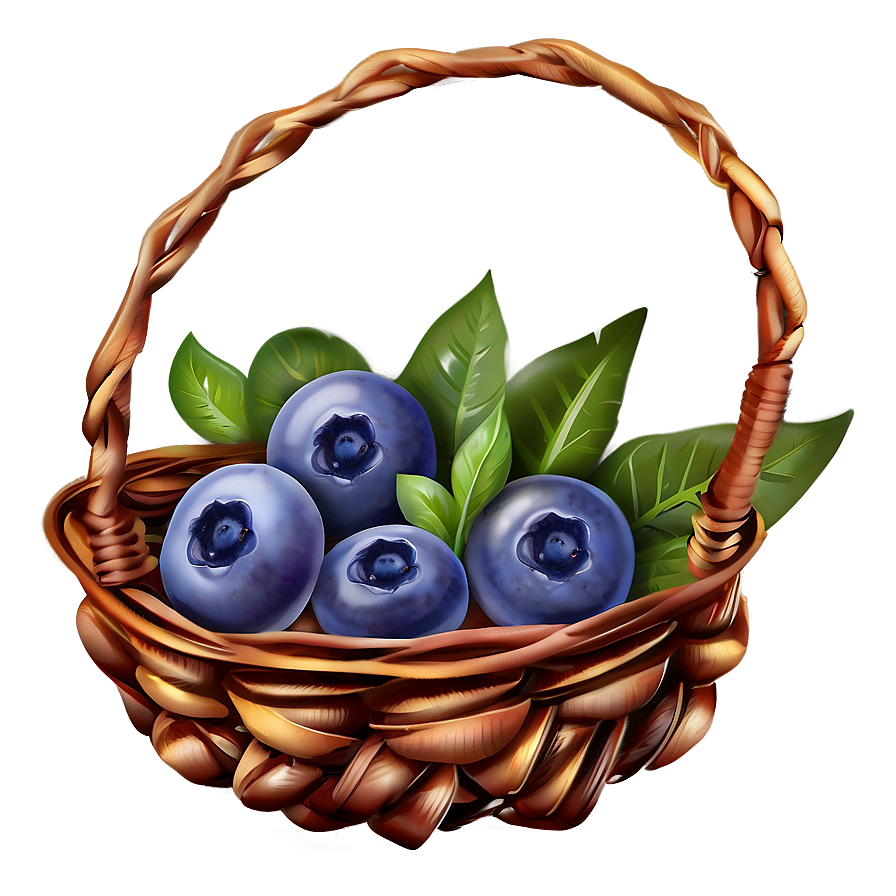 Blueberry Basket Gift Png Gph