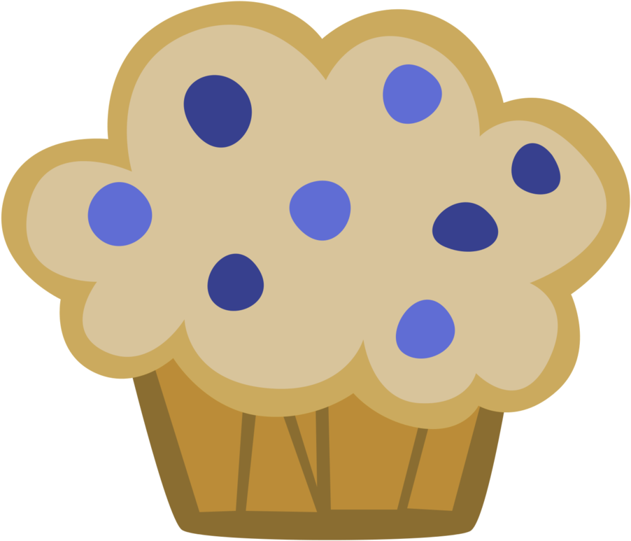 Blueberry Muffin Cartoon Illustration