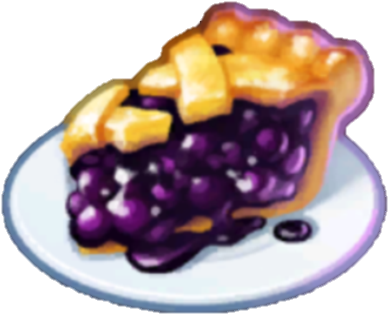 Blueberry Pie Slice Artistic Rendering