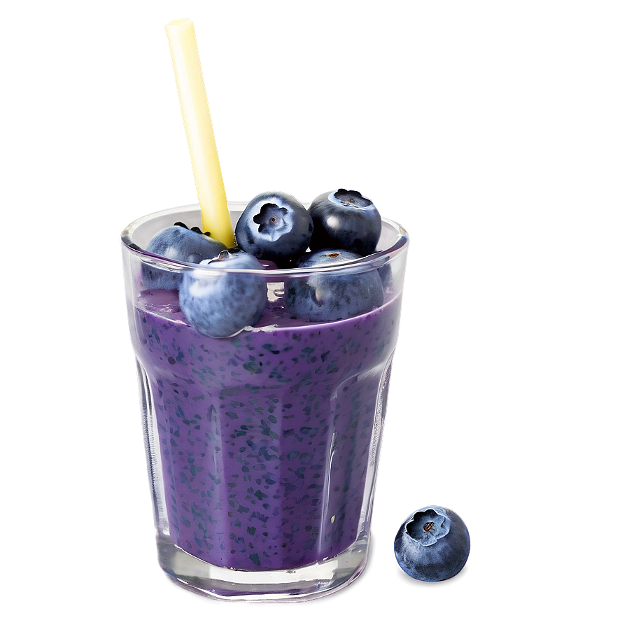 Blueberry Smoothie Garnish Png Swu