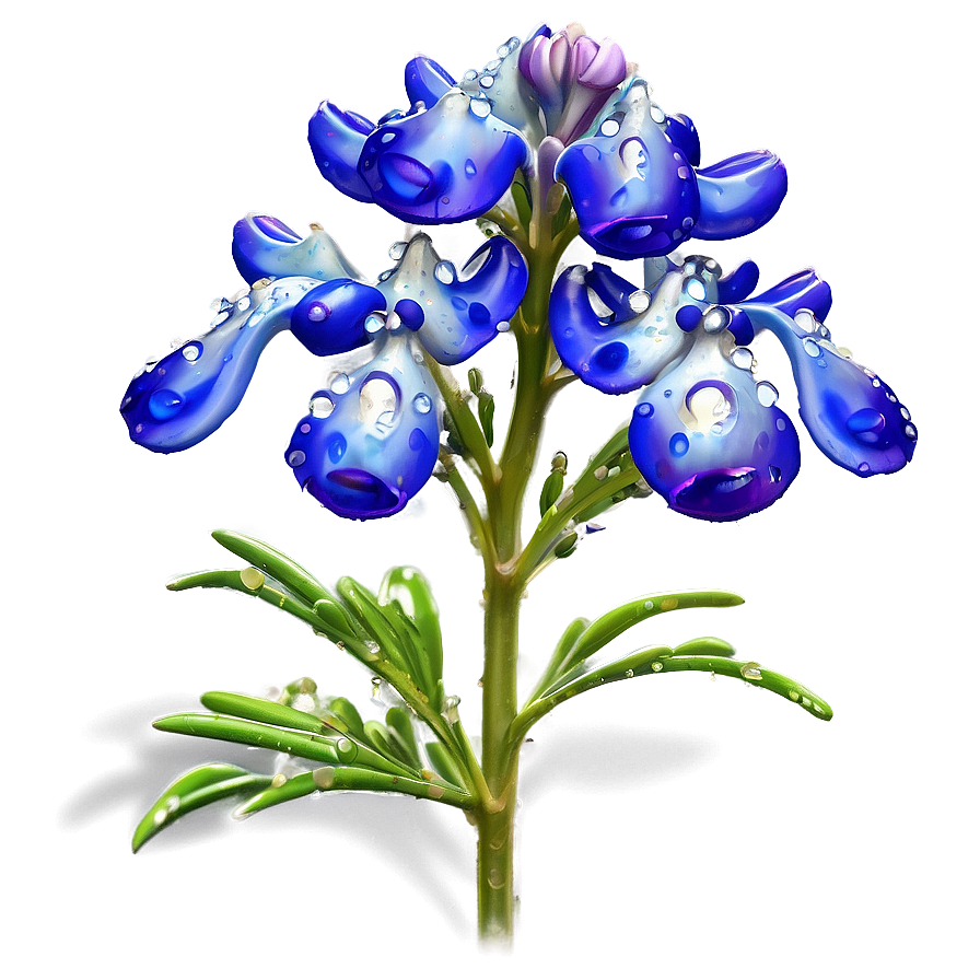 Bluebonnet With Dew Drops Png 20