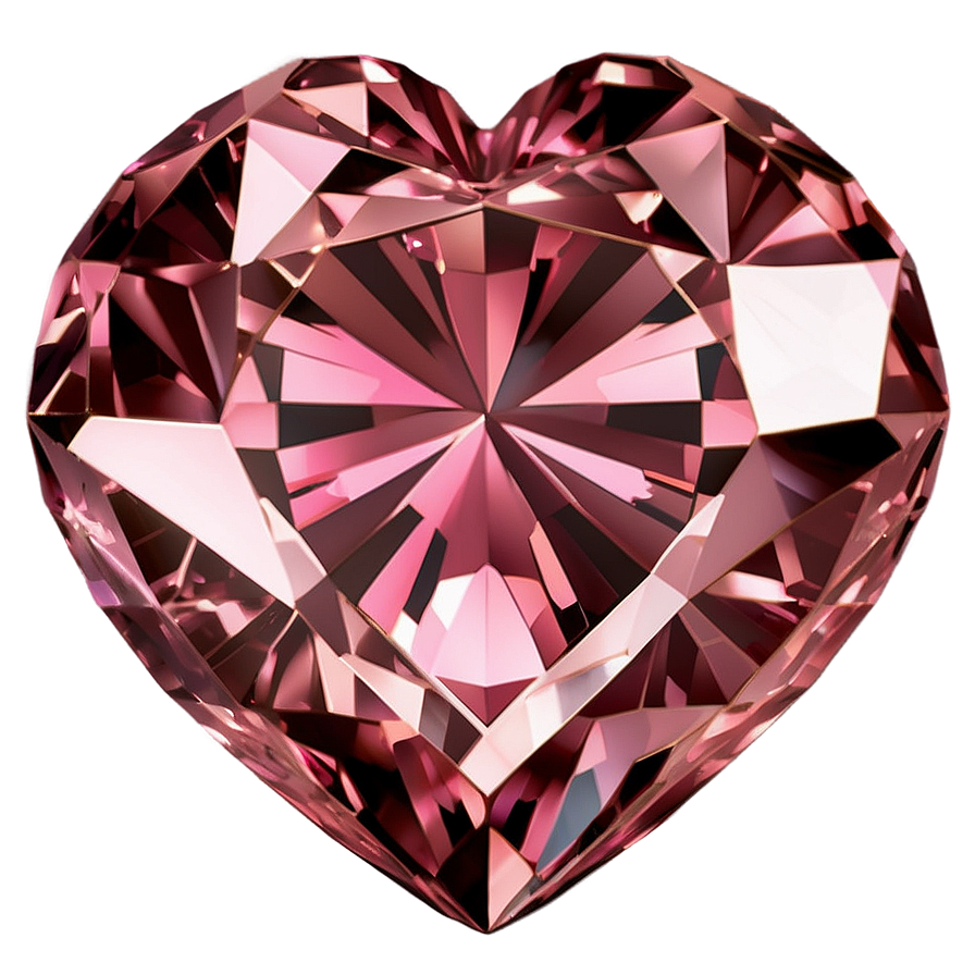 Blushing Pink Diamond Heart Png Rlv