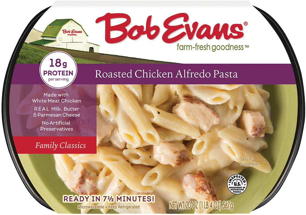 Bob Evans Roasted Chicken Alfredo Pasta Packaging