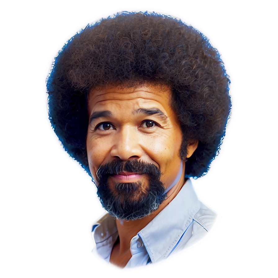 Bob Ross Afro Hair Png Lhr