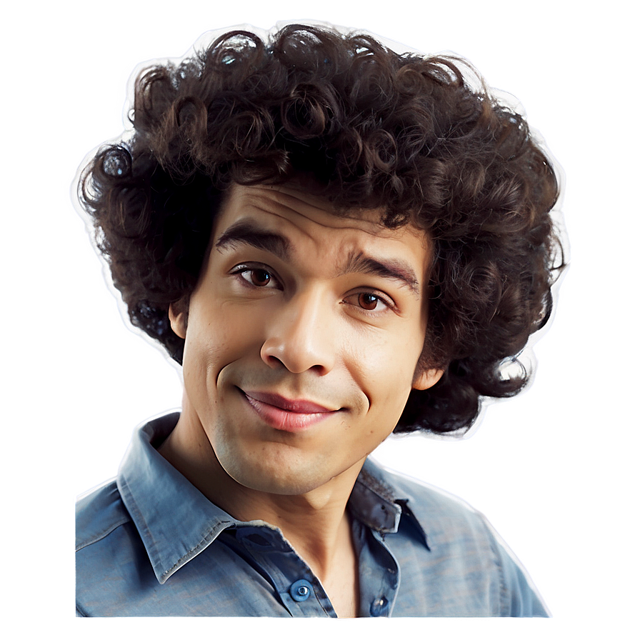 Bob Ross Hair For Cosplay Png 06282024