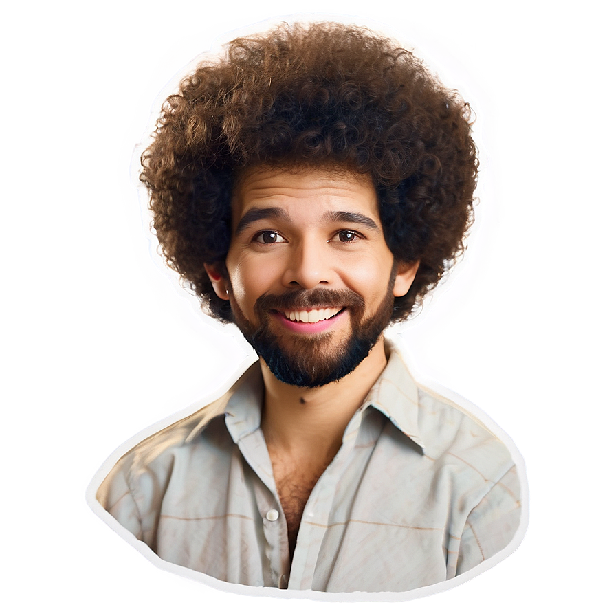 Bob Ross Hair For Cosplay Png Mdl36