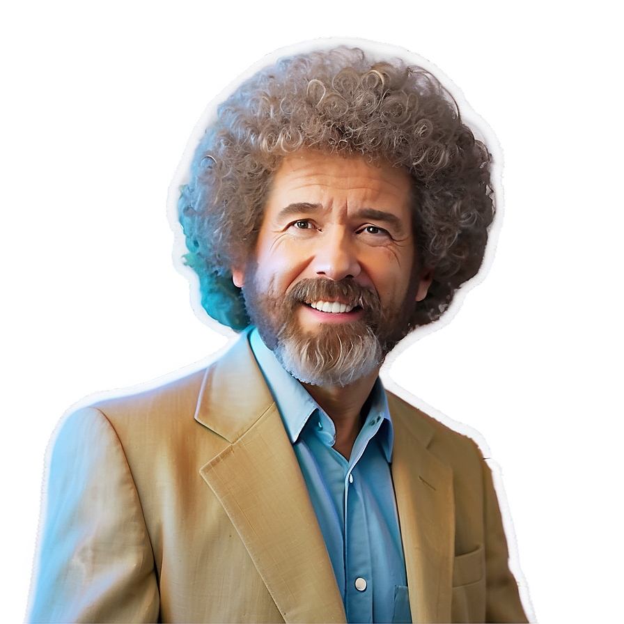 Bob Ross Wig Style Hair Png 06282024