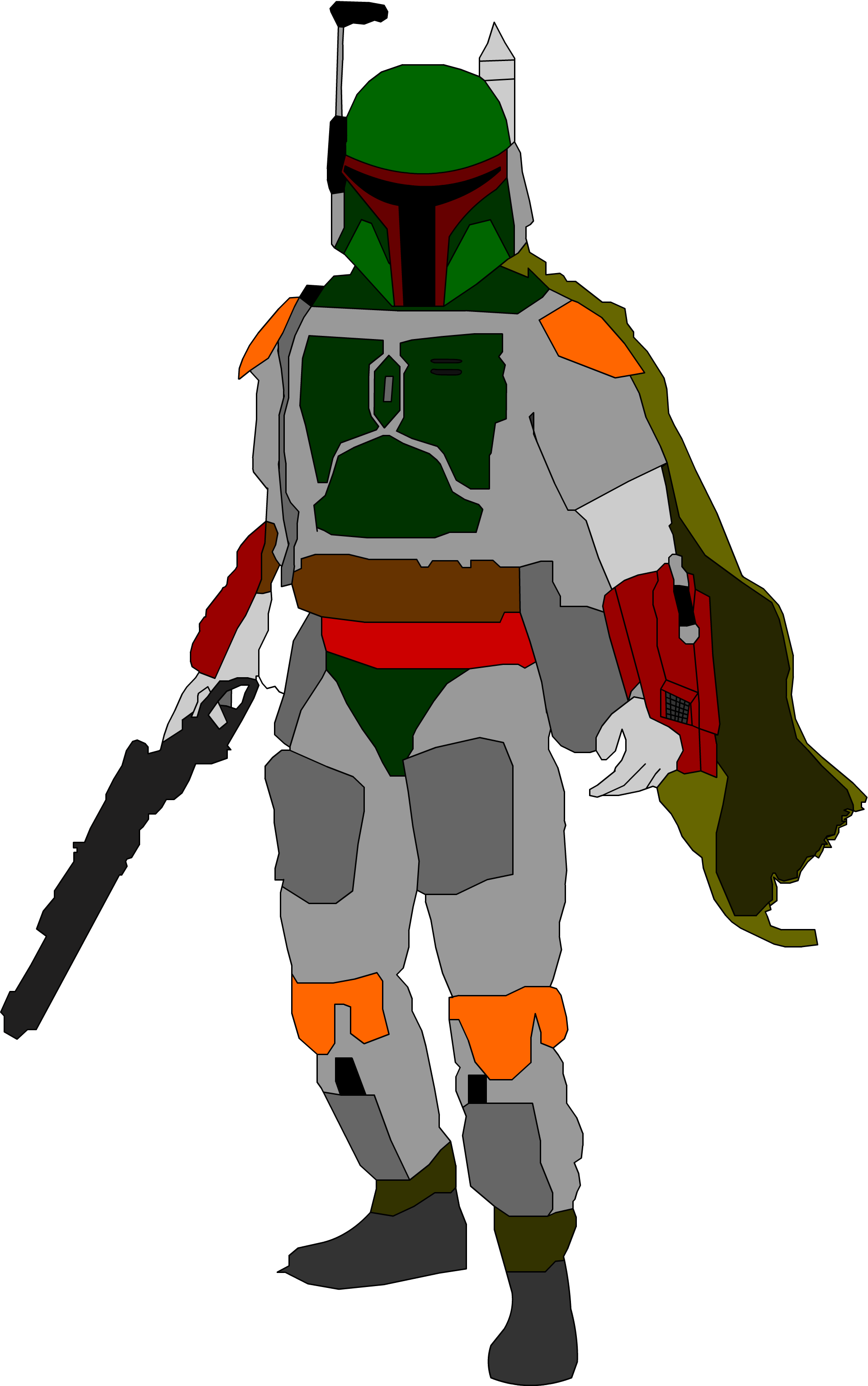 Boba Fett Armor Illustration