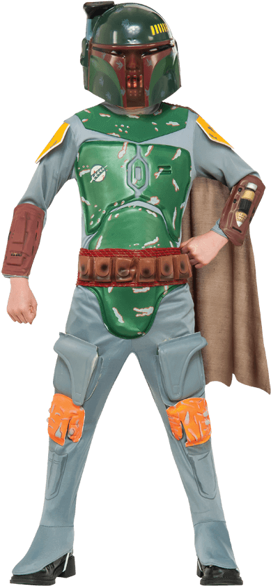 Boba Fett Costume Child Pose