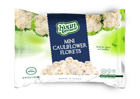 Bogan Mini Cauliflower Florets Packaging