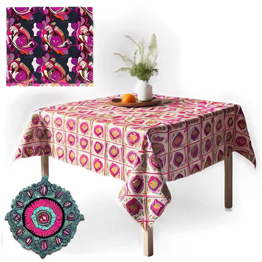 Bohemian Chic Table Cloth Png 06292024