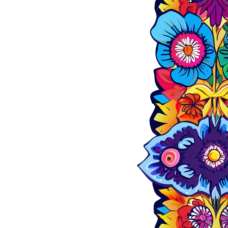 Bohemian Indie Flower Motif Png Aob44