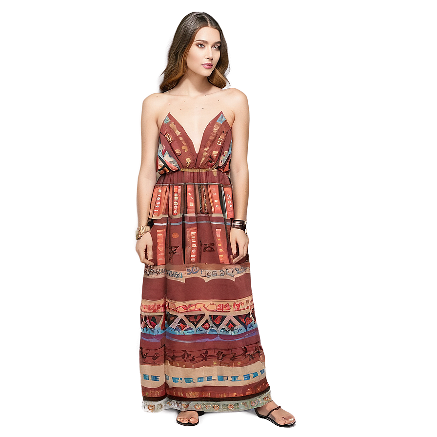 Bohemian Maxi Dress Png 31