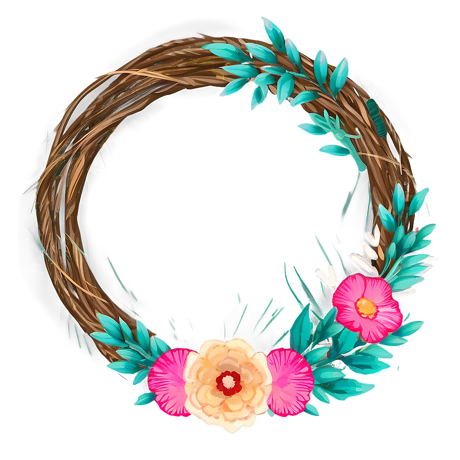 Boho Chic Wreath Png Sld99