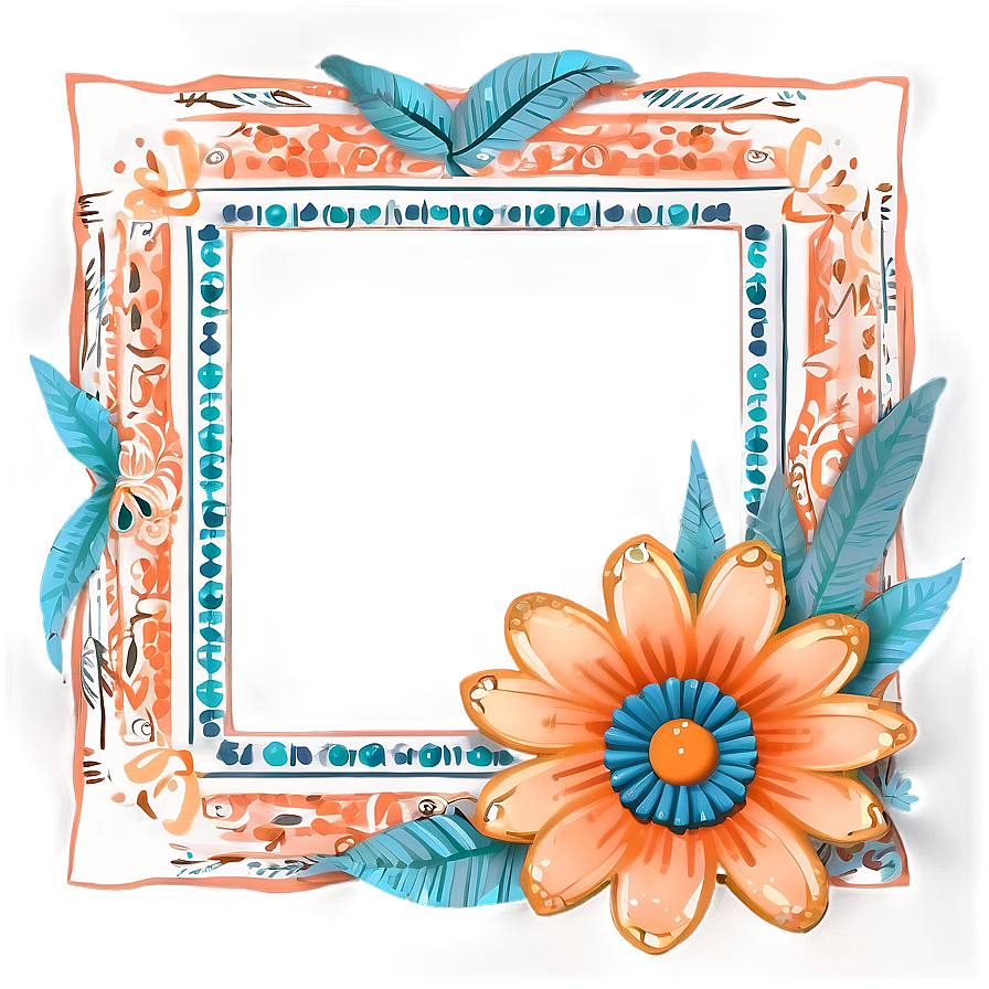 Boho Cute Frame Png 06262024