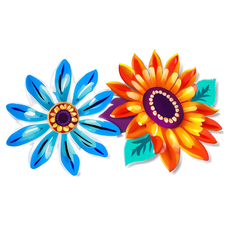 Boho Flowers Pattern Png 40