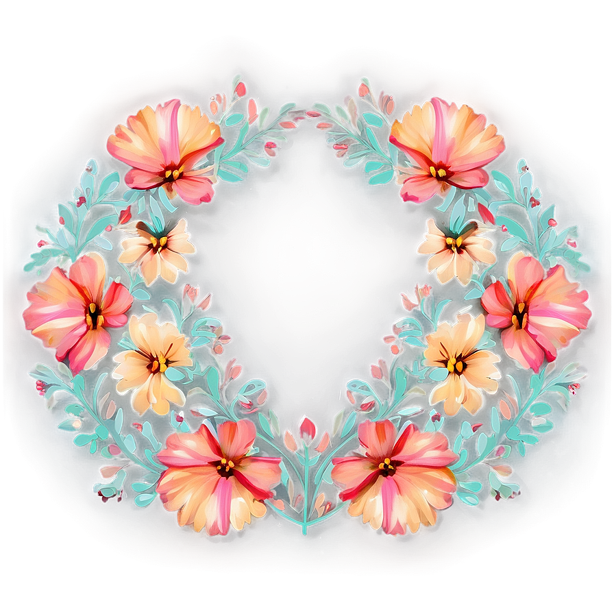 Boho Indie Flower Crest Png Wpt1