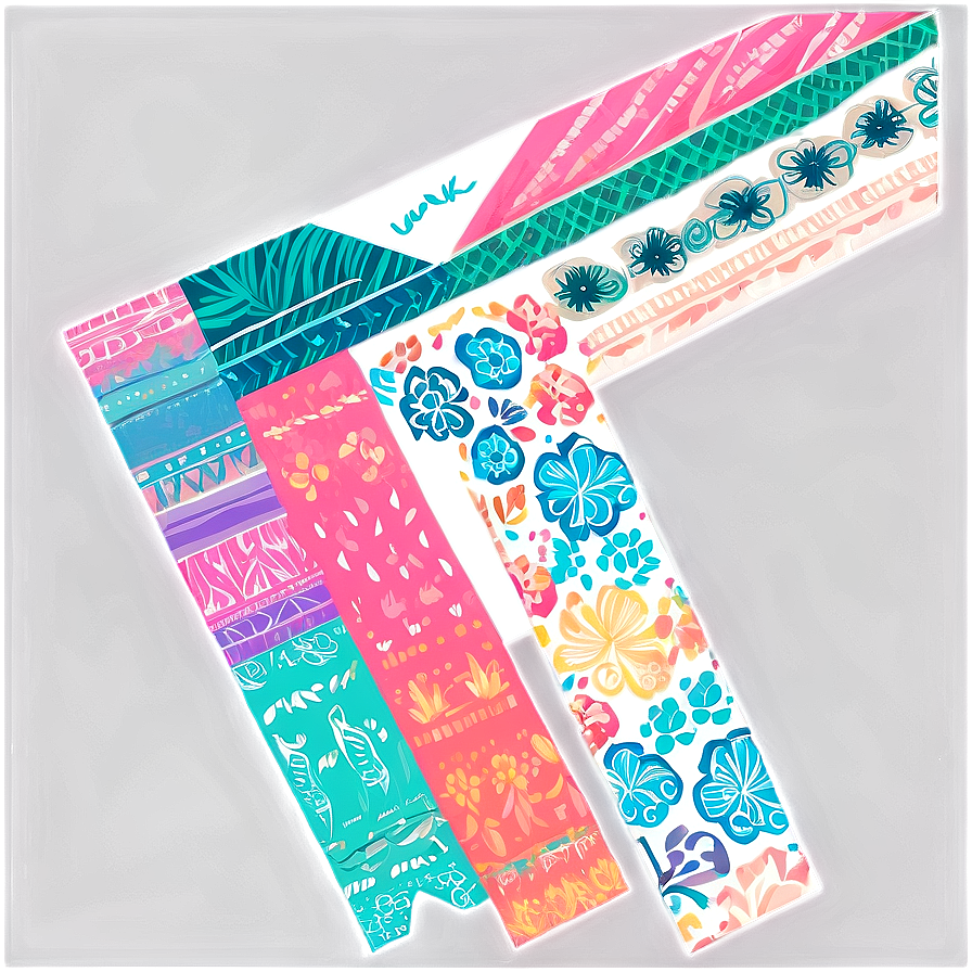 Boho Washi Tape Aesthetic Png Hoi