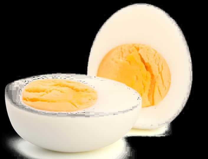 Boiled Egg Halves Digital Rendering