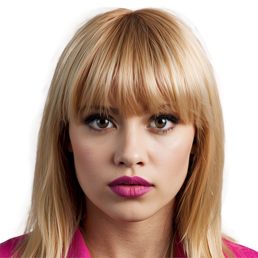 Bold Blonde Bangs Look Png Vdn29