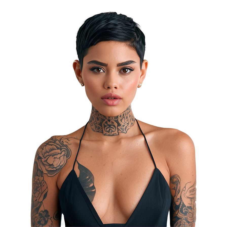 Bold Neck Tattoo Frameworks Png 15