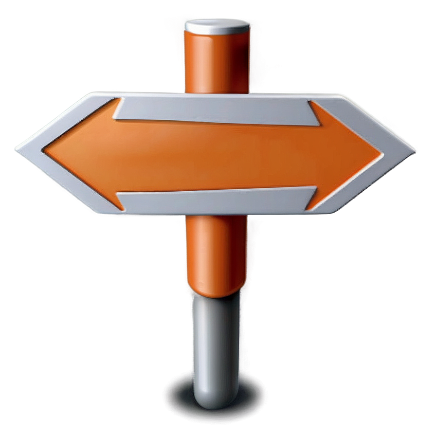 Bold Orange Directional Arrow Png Klx