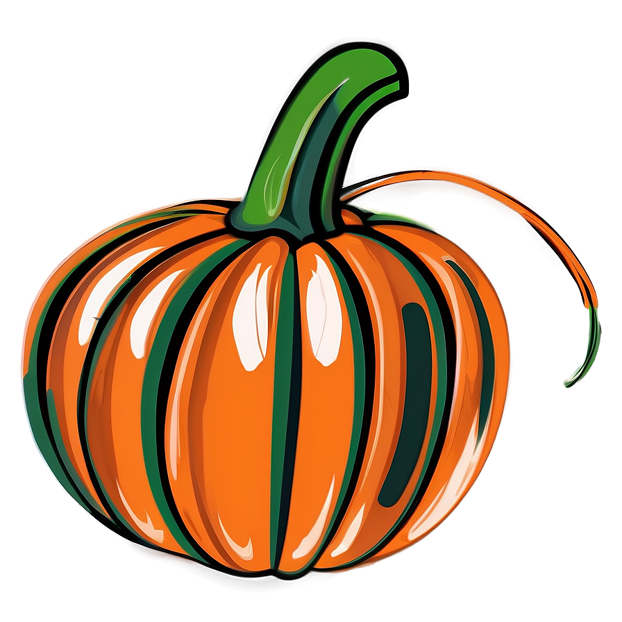 Bold Pumpkin Outline Image Png 06202024