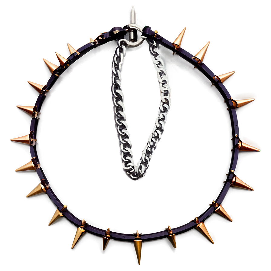 Bold Spiked Choker Fashion Png 06282024