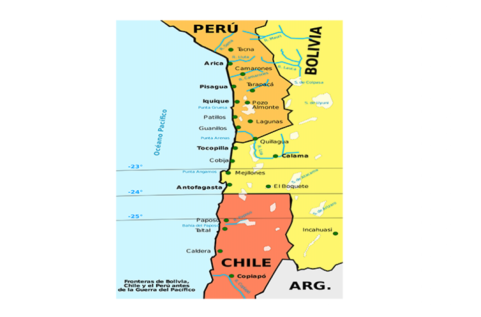 Bolivia Chile Peru Borders Map