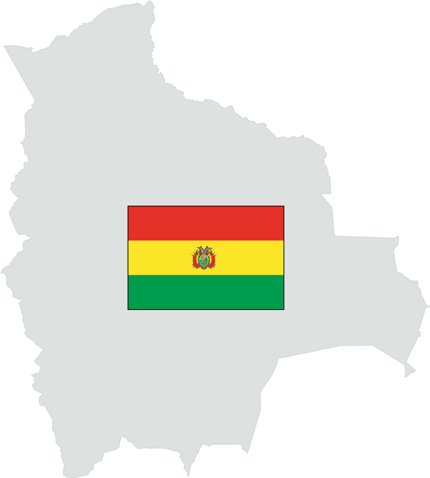 Bolivia Mapand Flag