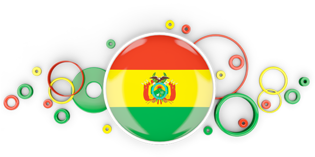 Bolivian Flag Abstract Bubble Design