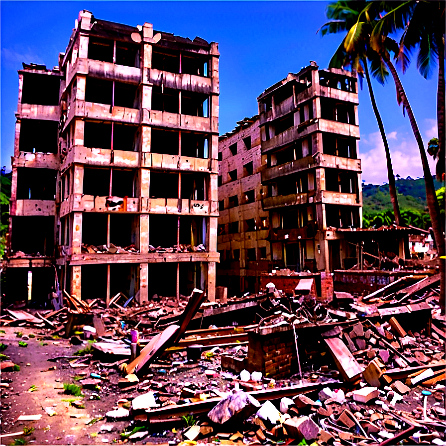 Bombed City Ruins Png 06262024