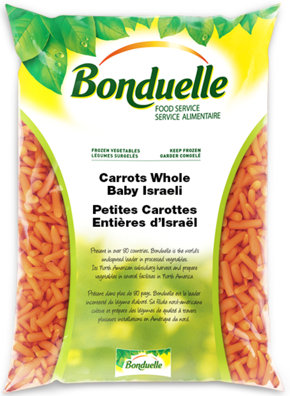 Bonduelle Frozen Baby Israeli Carrots Package