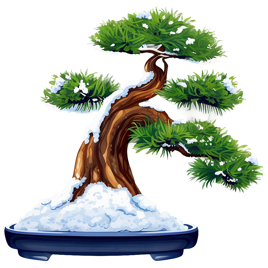 Bonsai Tree In Snow Png 06202024