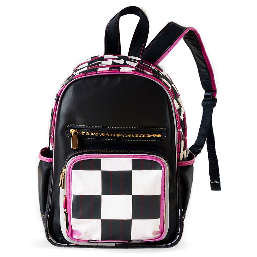 Book Bag In Checkered Pattern Png Hag