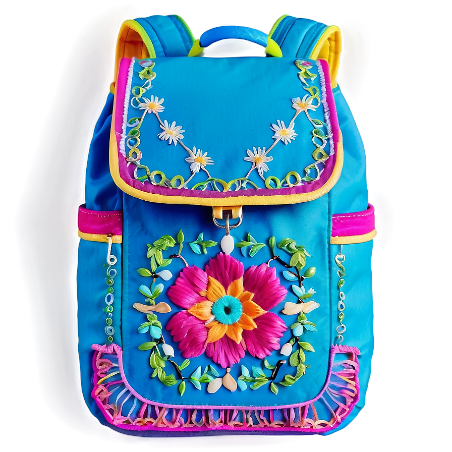 Book Bag With Embroidery Detail Png Yht