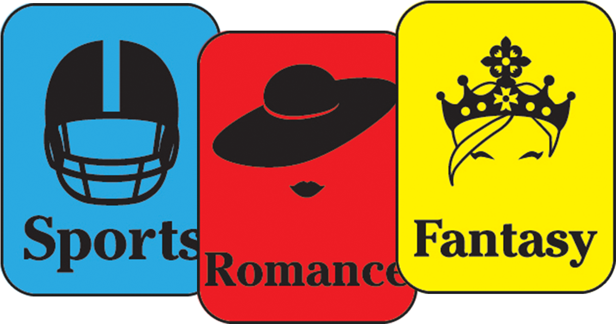 Book Genre Icons Sports Romance Fantasy