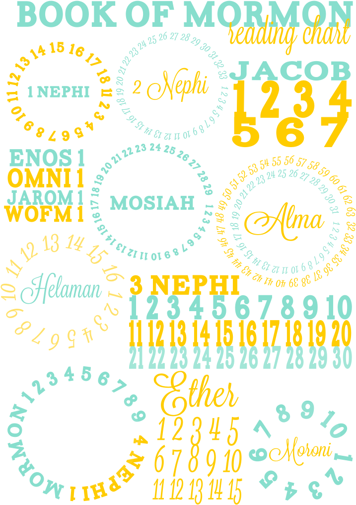 Bookof Mormon Reading Chart