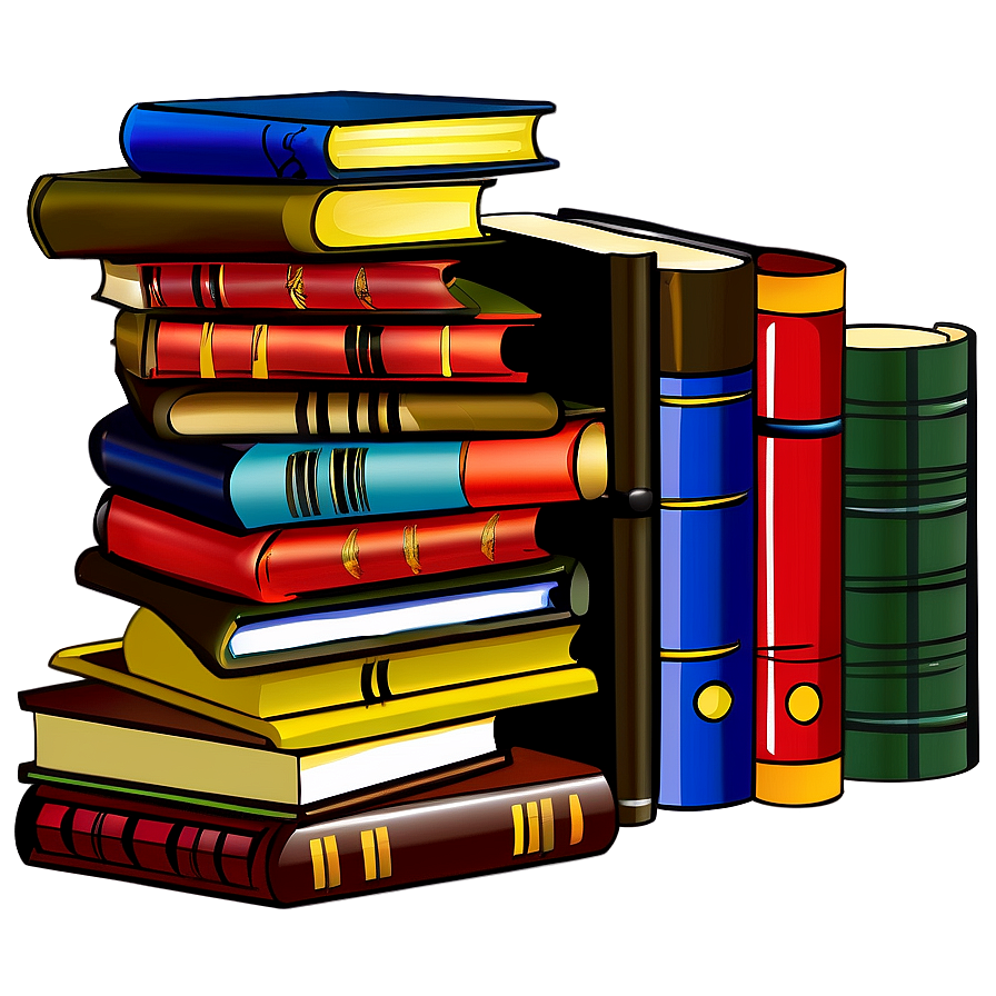 Books Pile Png 05252024