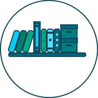 Bookshelf Icon Graphic