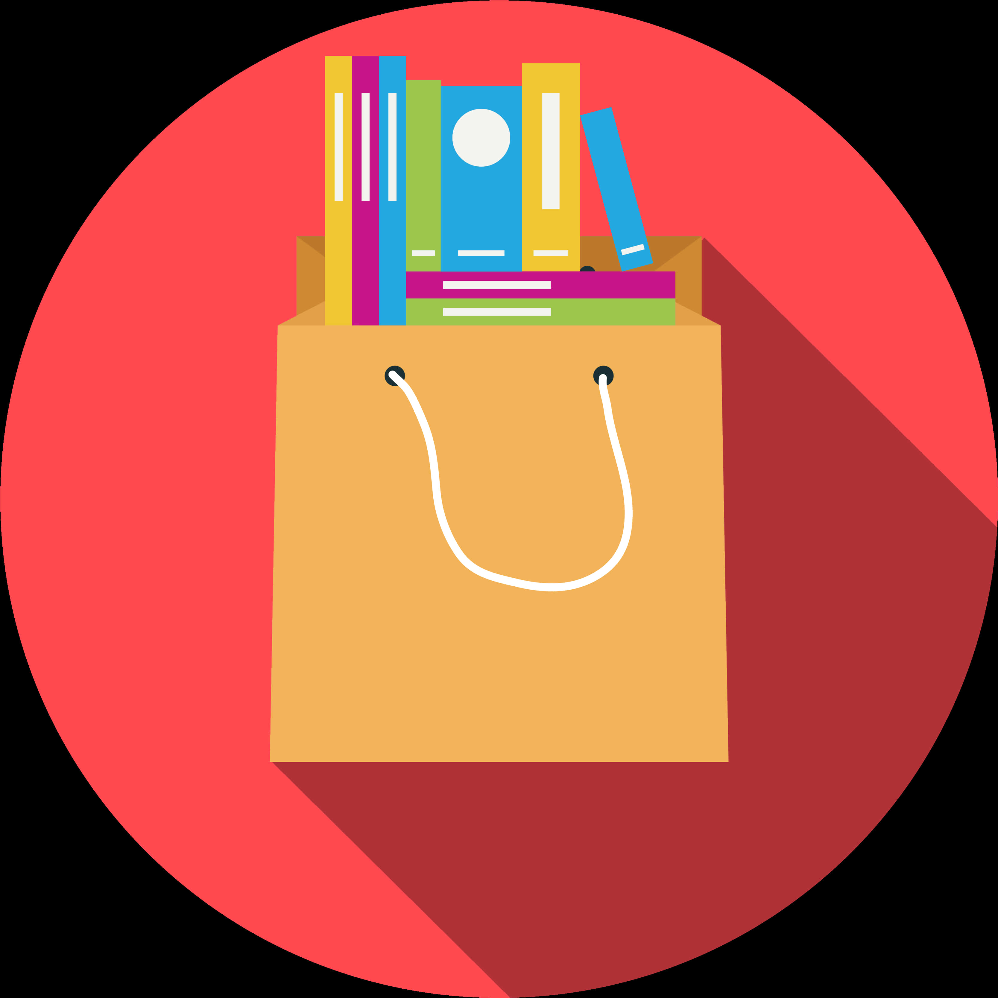 Booksin Shopping Bag Icon