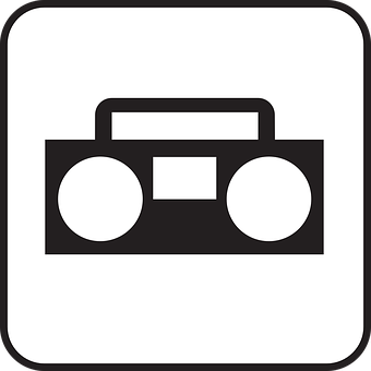 Boombox Icon Graphic