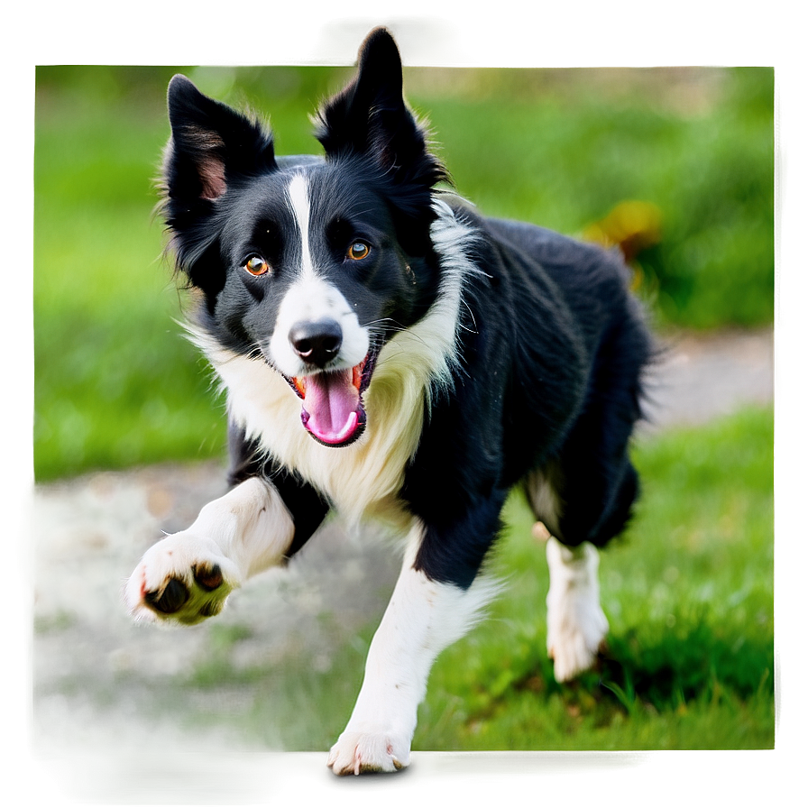 Border Collie Running Png 06132024