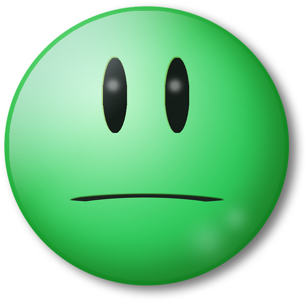 Bored Green Emoji Expression